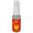 EK USA Cat Crap Spray On is a lens cleaner in a small bottle with a white cap and red-yellow label, designed for effective anti-fog treatment.