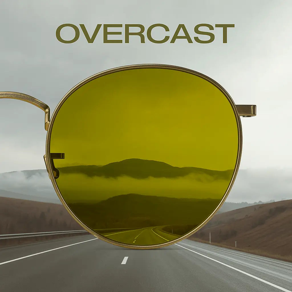 OVERCAST driving condition seen through Drivewear lenses