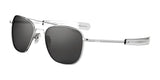 Randolph AVIATOR Sunglasses | Size 55 / Bright Chrome / American Gray Glass (Polarized)