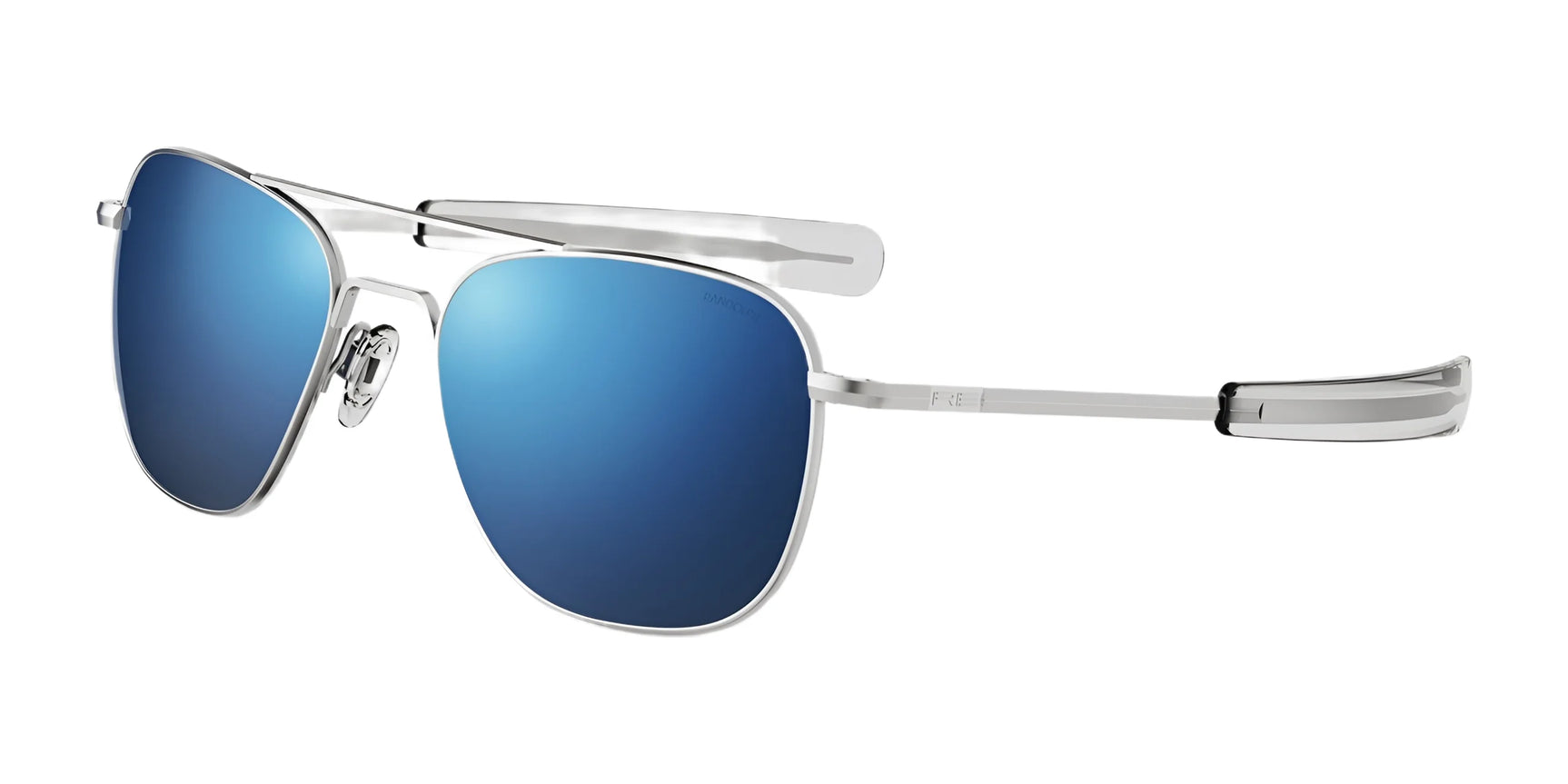 Randolph AVIATOR Sunglasses | Size 55 / Matte Chrome / Atlantic Blue Mirror Nylon (Polarized) Randolph AVIATOR Sunglasses | Size 55 / Matte Chrome / Atlantic Blue Mirror Nylon (Polarized)