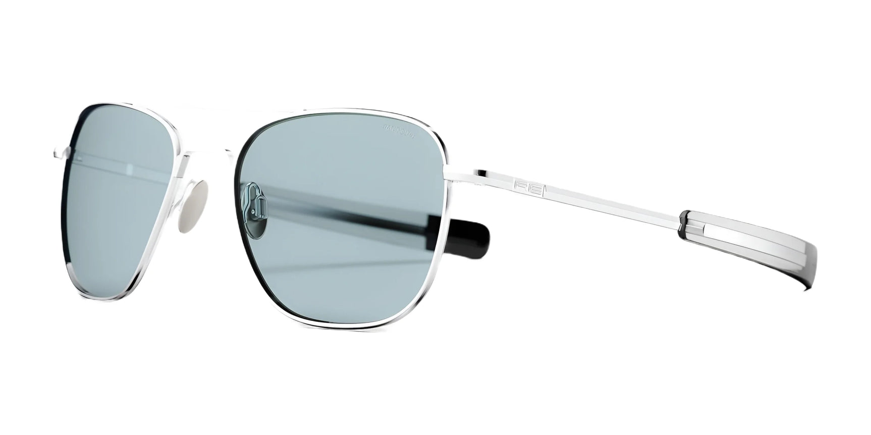 Randolph AVIATOR Sunglasses | Size 58 / 23k White Gold / Glass Blue Hydro (Non-Polar)