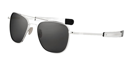 Randolph AVIATOR Sunglasses | Size 55 / 23k White Gold / American Gray Glass (Polarized)