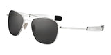 Randolph AVIATOR Sunglasses | Size 58 / 23k White Gold / American Gray Glass (Polarized)