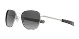 Randolph AVIATOR Sunglasses | Size 52 / Satin Silver / Coastal Gray Gradient Nylon (Polarized)