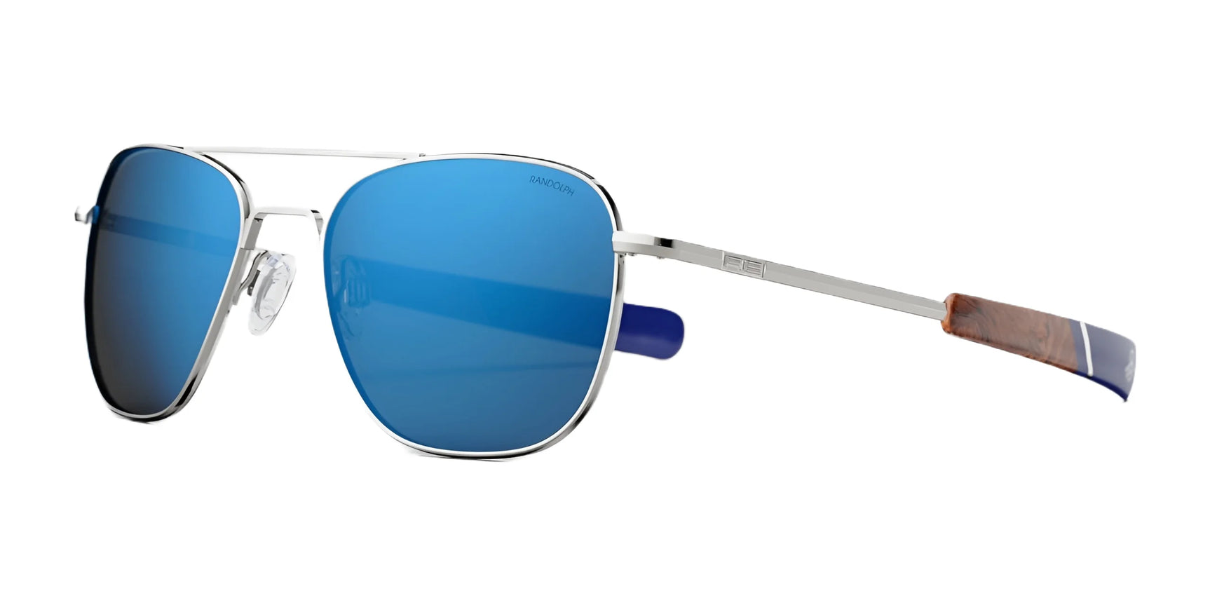 Randolph AVIATOR Sunglasses | Size 58 / Gunmetal / Atlantic Blue Nylon (Polarized)