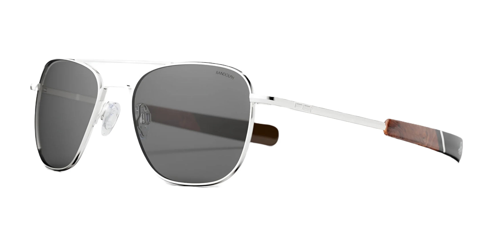 Randolph AVIATOR Sunglasses | Size 58 / 23k White Gold / Nylon American Gray (Polarized) Randolph AVIATOR Sunglasses | Size 58 / 23k White Gold / Nylon American Gray (Polarized)