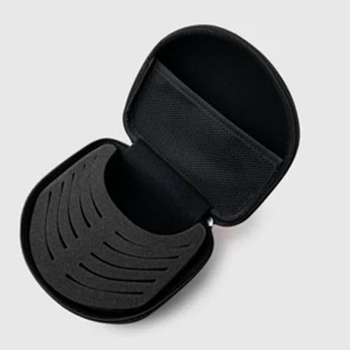 The RE Ranger XLW Shooting Glasses come in a small, black, semi-hard zippered case with a foam insert and mesh pocket—perfect for safely storing your RE Ranger glasses with adjustable nose bridge.