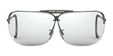 Silver RE Ranger Classic Shooting Glasses | Size 68 with mirrored RIACT A.I. lenses on a white background.