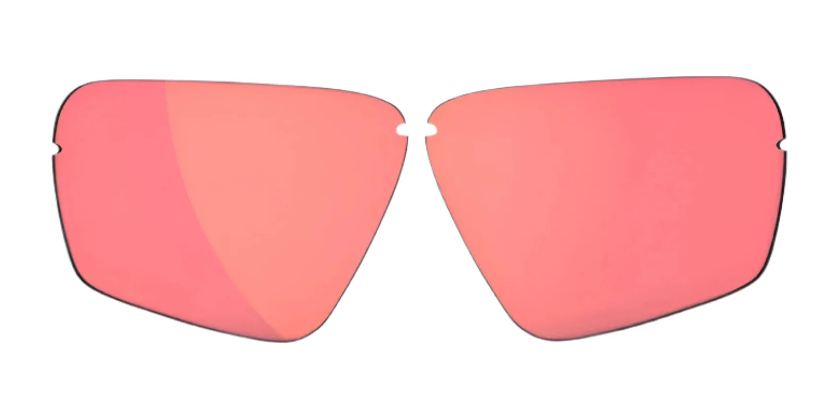 Two pink-tinted RE Ranger Edge replacement lenses for sunglasses, featuring Claysight Lens Technology by RE Ranger, shown against a white background.