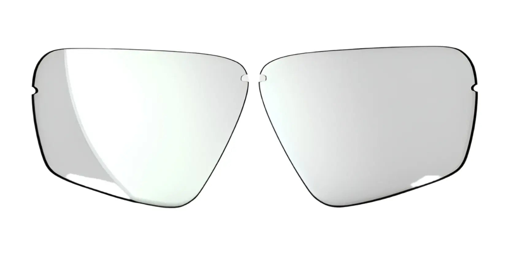 Two clear RE Ranger Edge Lenses by RE Ranger, displayed on a white background—perfect replacement shooting lenses for enhanced clarity during precision activities.