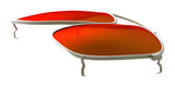 Two orange-tinted RE Ranger Sporter Clip-On Lenses with white frames from RE Ranger lie side by side on a white background.