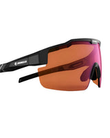 The RE Ranger SuperShot Shooting Glasses by RE Ranger feature a large orange-tinted ClaySight lens, black frame with “Ranger” branding, and a magnetic interchangeable design for quick lens swaps and peak performance.
