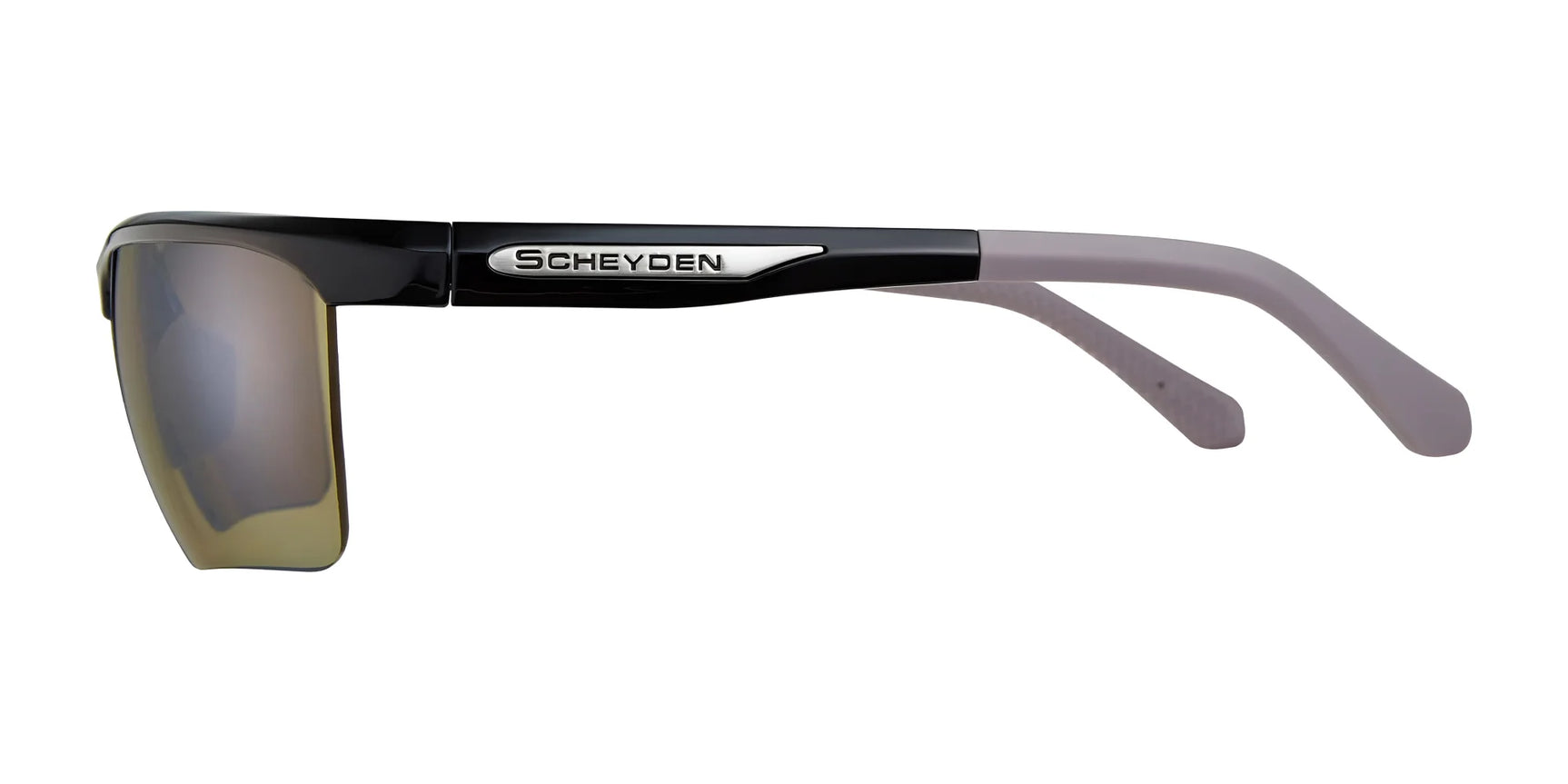 Side view of Scheyden CIA GRABBER sunglasses, size 65, featuring a sleek black TR90 composite frame and mirrored RSR lenses. Side view of Scheyden CIA GRABBER sunglasses, size 65, featuring a sleek black TR90 composite frame and mirrored RSR lenses.