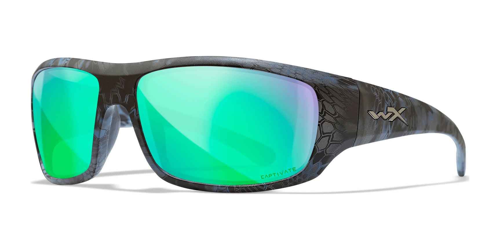 Wiley X OMEGA Safety Glasses Kryptek® Neptune™ / CAPTIVATE™ Polarized Green Mirror