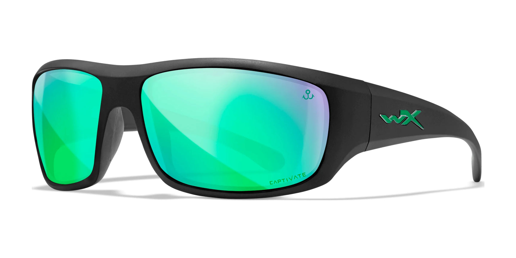 Wiley X OMEGA Safety Glasses Black / CAPTIVATE™ Polarized Green Mirror Wiley X OMEGA Safety Glasses Black / CAPTIVATE™ Polarized Green Mirror