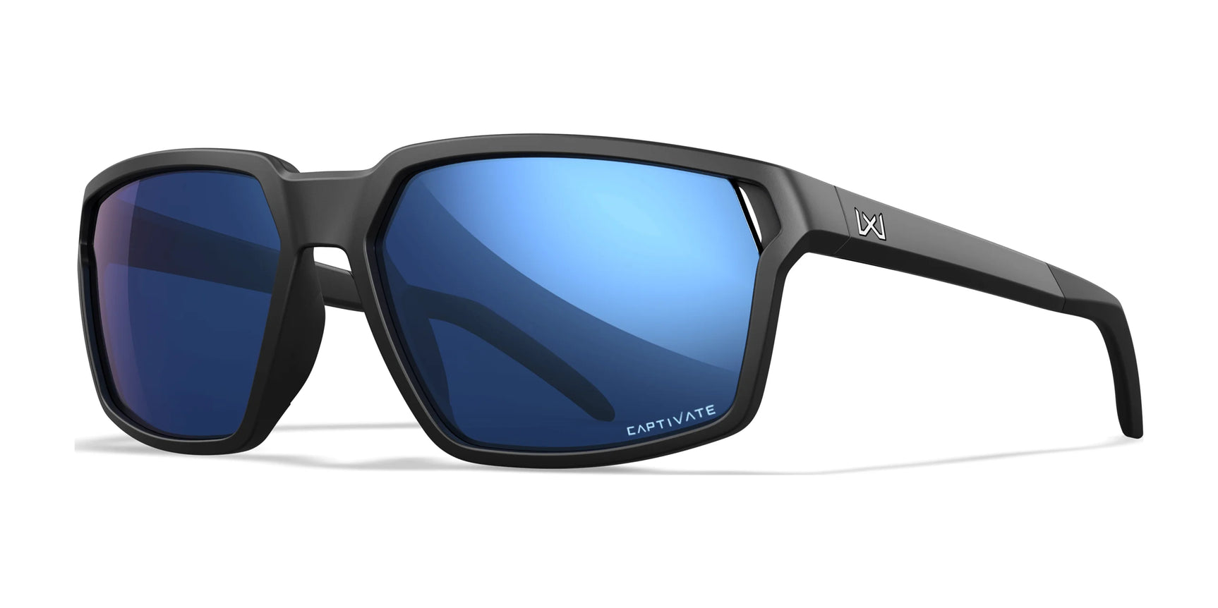 Wiley X SIERRA Sunglasses Matte Black / CAPTIVATE™ Polarized Blue Mirror Wiley X SIERRA Sunglasses Matte Black / CAPTIVATE™ Polarized Blue Mirror