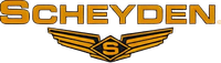 SCHEYDEN" logo with stylized wings and an "S" inside a diamond-shaped emblem beneath the text.